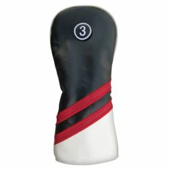 PU Leatherette Headcovers Black/Red/White -Outlet Clubheads Store HC 6232 FW 1