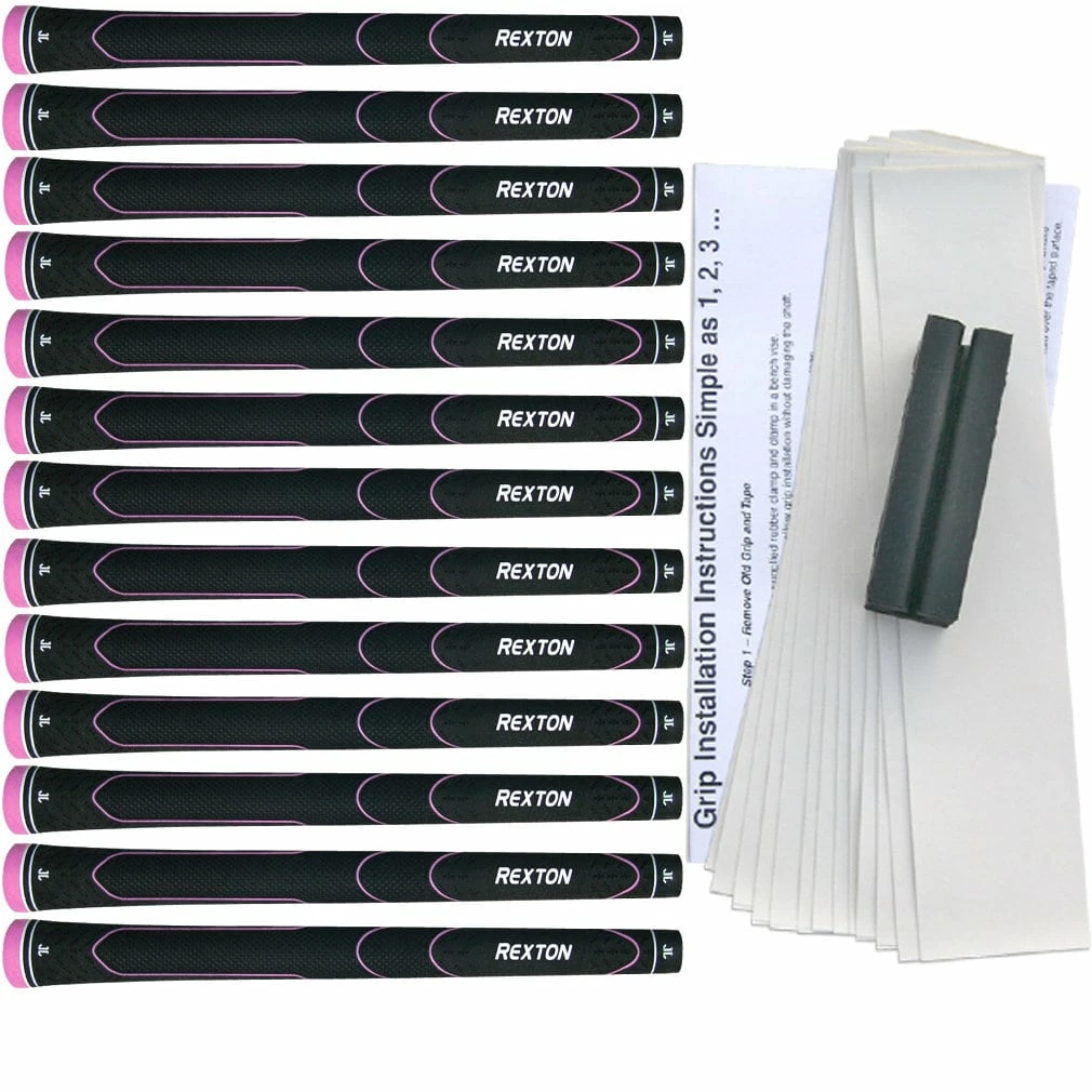 Rexton Golf Rexton Women's Black/Pink Line Velvet Grip Kit 2 Rexton Golf Rexton Women's Black/Pink Line Velvet Grip Kit