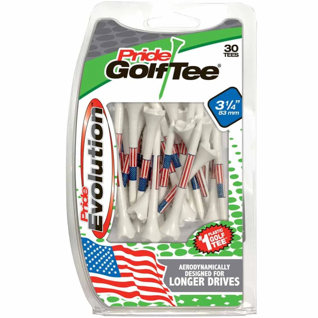 Pride Golf Tees Pride Evolution Plastic American Flat Golf Tees - 30 Pack 4 Pride Golf Tees Pride Evolution Plastic American Flat Golf Tees - 30 Pack - Image 2