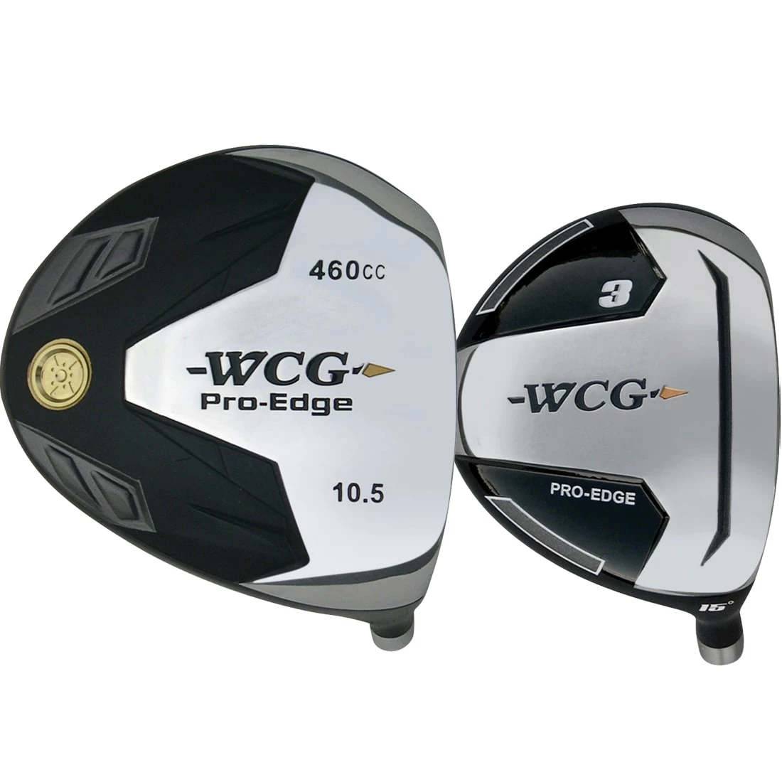 WCG Golf WCG Pro-Edge Ti-Alloy Driver Head With Two Pro-Edge Fairway Wood Heads 4 WCG Golf WCG Pro-Edge Ti-Alloy Driver Head With Two Pro-Edge Fairway Wood Heads - Image 2