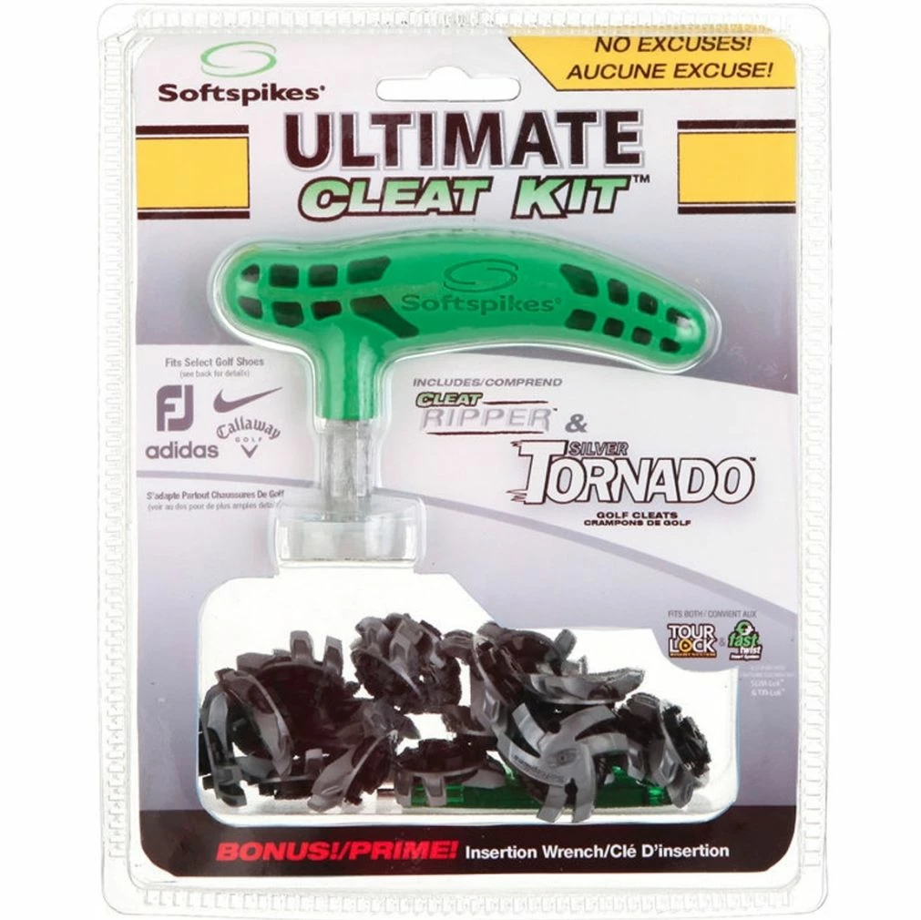 SoftSpikes Golf Softspikes Ultimate Cleat Kit - Silver Tornado 3 SoftSpikes Golf Softspikes Ultimate Cleat Kit - Silver Tornado