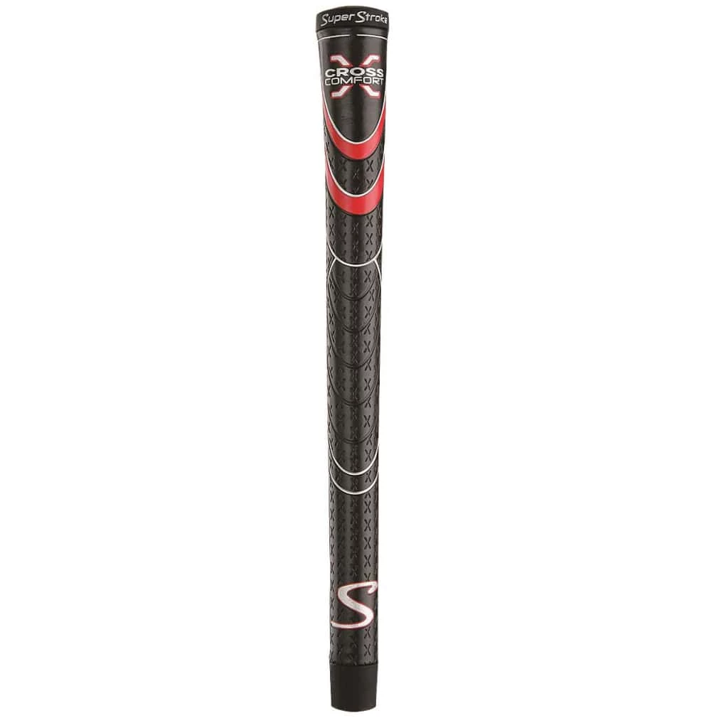 Superstroke Grips SuperStroke Cross Comfort Black/Red Golf Grips 3 Superstroke Grips SuperStroke Cross Comfort Black/Red Golf Grips