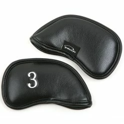 Intech Premium Synthetic Leather Golf Iron Head Covers With Magnetic Closure - Set Of 12